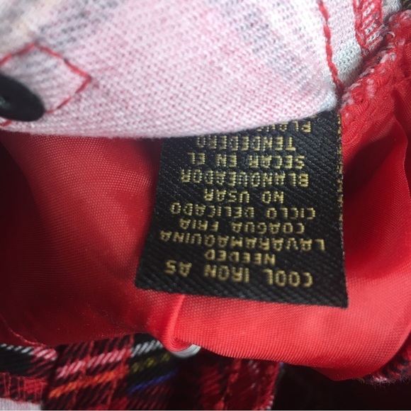 Vintage Connection 18 Tartan Red Plaid Skinny Pants 28 Waist Dark Academia - Picture 4 of 9